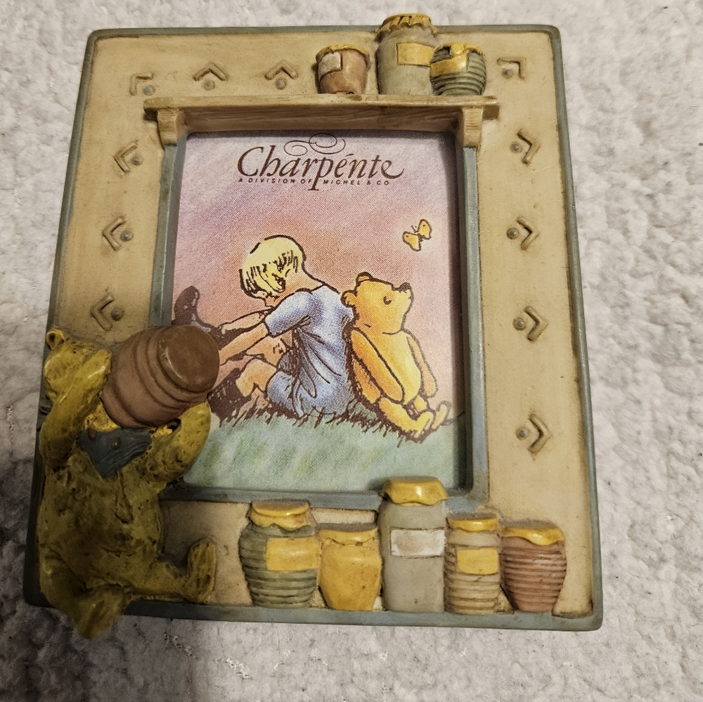 EUC Vintage Winnie The Pooh Charpente Picture Frame